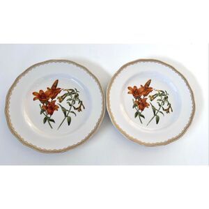 Set of 2 Biltmore For Your Home Crochet Flowers Plates Pattern Discontinued